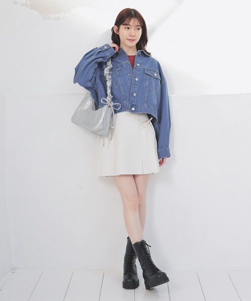 Honeys（ハニーズ）の「ショート丈Ｇジャン（デニムジャケット・レディース・ライトブルー/ブルー系その他2/グレー/インディゴブルー・L/S/M/LL）」の10枚目の写真