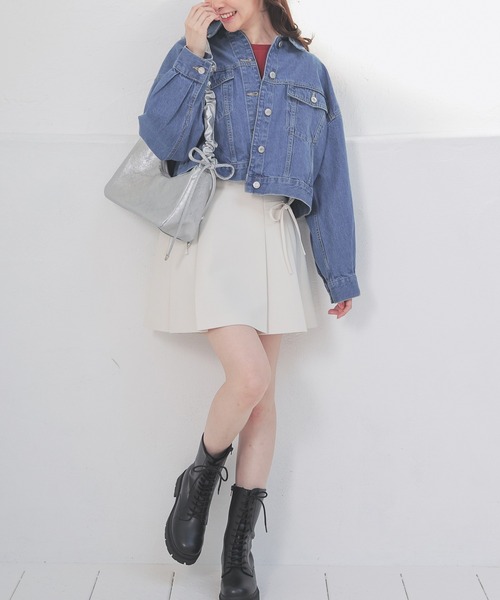 Honeys（ハニーズ）の「ショート丈Ｇジャン（デニムジャケット・レディース・ライトブルー/ブルー系その他2/グレー/インディゴブルー・L/S/M/LL）」の11枚目の写真