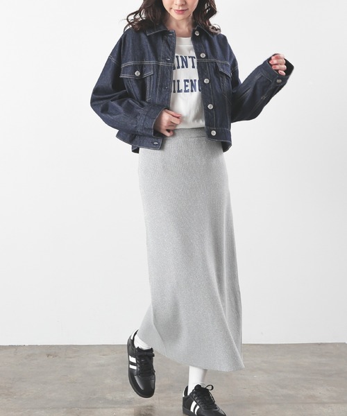 Honeys（ハニーズ）の「ショート丈Ｇジャン（デニムジャケット・レディース・ライトブルー/ブルー系その他2/グレー/インディゴブルー・L/S/M/LL）」の17枚目の写真