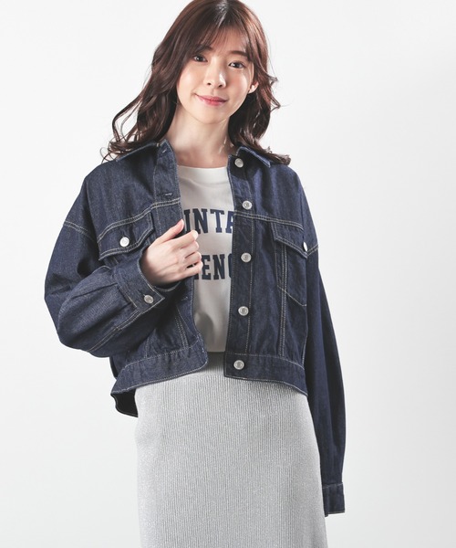 Honeys（ハニーズ）の「ショート丈Ｇジャン（デニムジャケット・レディース・ライトブルー/ブルー系その他2/グレー/インディゴブルー・L/S/M/LL）」の18枚目の写真