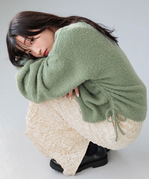 LOWRYS FARM（ローリーズファーム）の「ブークレドロストニットプルオーバー 286884（ニット/セーター・レディース・グリーン系その他/グレー/ベージュ・FREE）」の21枚目の写真