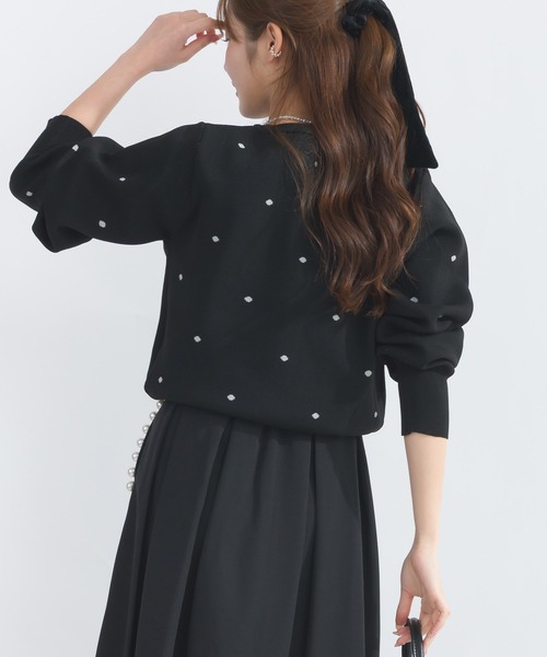 PICCIN（ピッチン）の「【WEB限定】ラメドットカーディガン（カーディガン/ボレロ・レディース・ブラック/オフホワイト・L/M）」の12枚目の写真