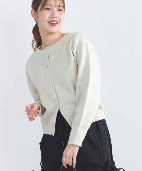 PICCIN（ピッチン）の「【WEB限定】ラメドットカーディガン（カーディガン/ボレロ・レディース・ブラック/オフホワイト・L/M）」の21枚目の写真