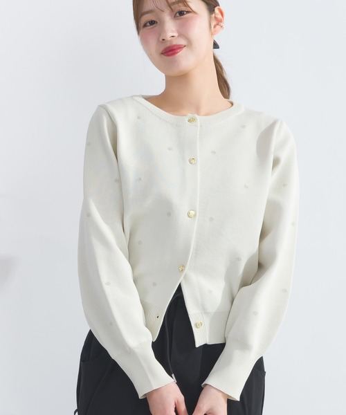 PICCIN（ピッチン）の「【WEB限定】ラメドットカーディガン（カーディガン/ボレロ・レディース・ブラック/オフホワイト・L/M）」の18枚目の写真
