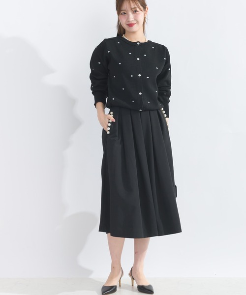 PICCIN（ピッチン）の「【WEB限定】ラメドットカーディガン（カーディガン/ボレロ・レディース・ブラック/オフホワイト・L/M）」の14枚目の写真