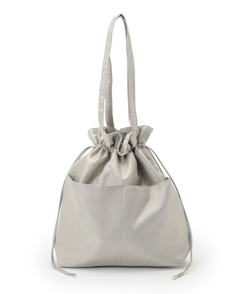 SHOO・LA・RUE（シューラルー）の「シャイニー巾着トートバッグ（トートバッグ・レディース・シルバー/ナチュラル/ブラック・00）」の3枚目の写真