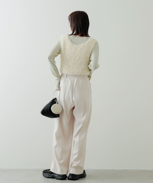 SENSE OF PLACE by URBAN RESEARCH（センスオブプレイスバイアーバンリサーチ）の「ラメリブロングTシャツ（Tシャツ/カットソー・レディース・ブラック/アイボリー/ミント・ONE）」の13枚目の写真