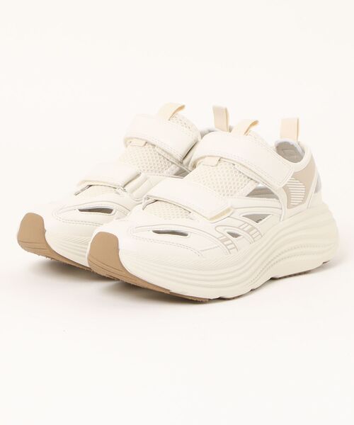 VINCULUM（ウィンクルム）の「【VINCULUM】ベルクロスニーカーサンダル(752104)（スニーカー・レディース・アイボリー/ブラック・38/37/36/35）」の6枚目の写真