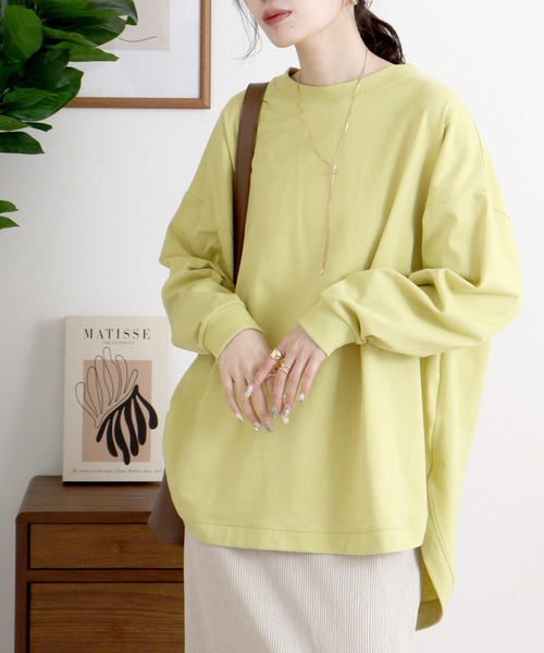 myke(ミーカ)の「myke バックヘンリープルオーバー(Tシャツ/カットソー・レディース・ブラック/オフホワイト/イエロー・M)」の3枚目の写真