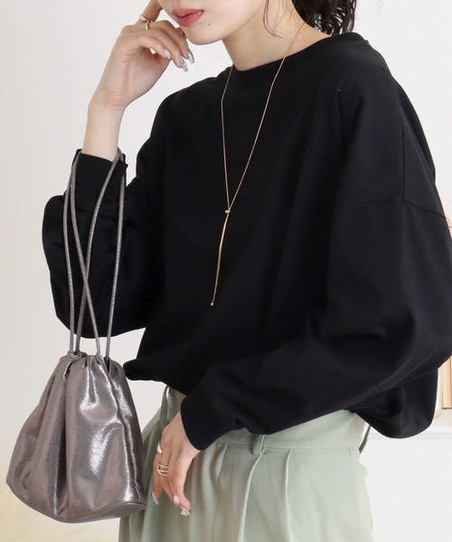 myke(ミーカ)の「myke バックヘンリープルオーバー(Tシャツ/カットソー・レディース・ブラック/オフホワイト/イエロー・M)」の10枚目の写真