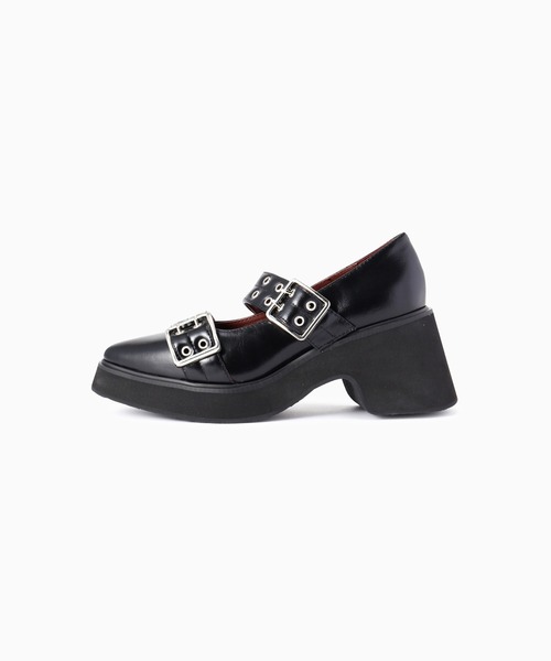 23.5 ROSE BUD piu comoda ベルテットポインテッドシューズ セール】(piu comoda)ベルテットポインテッドシューズ（その他