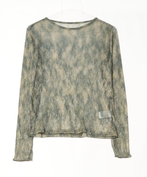 Per sist ence(パーシエンス)の「シアーラメニュアンスカラークルーネックプルオーバー(Tシャツ/カットソー・レディース・ブラック/ベージュ/ブラウン/グリーン・FREE)」の15枚目の写真