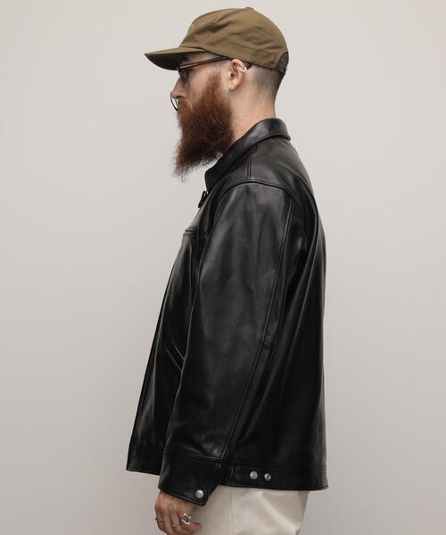 schott（ショット）の「Schott/ショット/LEATHER TRACKER JACKET/レザートラッカー ジャケット（ライダースジャケット・メンズ・ブラック・2XL/M/L/XL/S）」の22枚目の写真