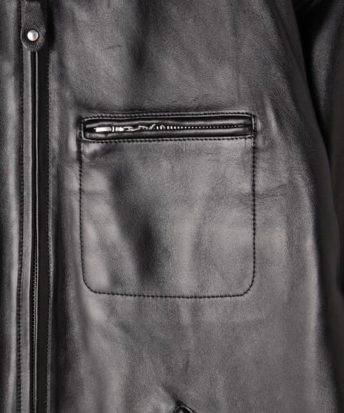schott(ショット)の「Schott/ショット/LEATHER TRACKER JACKET/レザートラッカー ジャケット(ライダースジャケット・メンズ・ブラック・2XL/M/L/XL/S)」の20枚目の写真