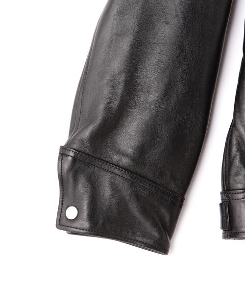 schott(ショット)の「Schott/ショット/LEATHER TRACKER JACKET/レザートラッカー ジャケット(ライダースジャケット・メンズ・ブラック・2XL/M/L/XL/S)」の22枚目の写真
