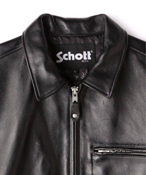 schott トラッカージャケット　Mサイズ Schott N.Y.C ショット ラムレザー トラッカージャケット レザー