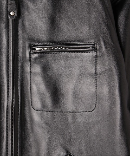 schott（ショット）の「Schott/ショット/LEATHER TRACKER JACKET/レザートラッカー ジャケット（ライダースジャケット・メンズ・ブラック・2XL/M/L/XL/S）」の15枚目の写真