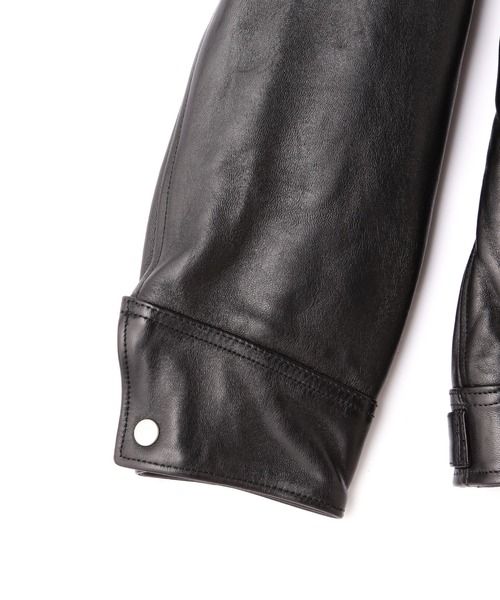 schott（ショット）の「Schott/ショット/LEATHER TRACKER JACKET/レザートラッカー ジャケット（ライダースジャケット・メンズ・ブラック・2XL/M/L/XL/S）」の17枚目の写真