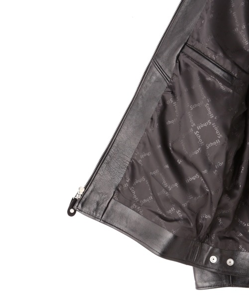 schott（ショット）の「Schott/ショット/LEATHER TRACKER JACKET/レザートラッカー ジャケット（ライダースジャケット・メンズ・ブラック・2XL/M/L/XL/S）」の19枚目の写真