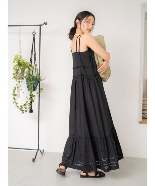 ❤️25新作 新品♡ SelfPortrait 黒ドットキャミワンピース♡　F00 ❤️25新作 新品♡ SelfPortrait 黒ドットキャミワンピース♡ F00