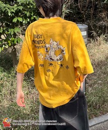 イエロー Tシャツ バックプリント キッズ ボーイズ フロントバックプリントビッグTシャツ[品番