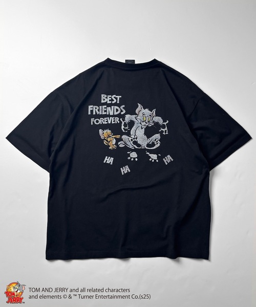 トム＆ジェリーTシャツ　ブラック トムとジェリー Tシャツ ブラック - メルカリ