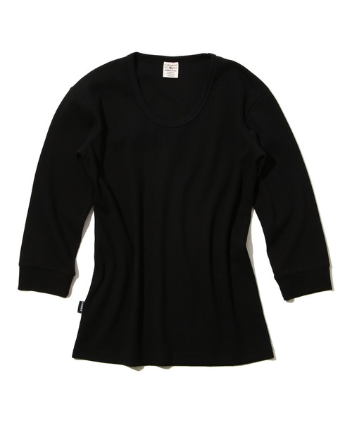 AVIREX（アヴィレックス）の「《DAILY/デイリー》2/3 SLEEVE U-NECK T-SHIRT / デイリーウェア 2/3 スリーブ Uネック Tシャツ/ AVIREX / アヴィレックス（Tシャツ/カットソー・メンズ・ブラック/ホワイト/グレー/チャコール・X-LARGE/LARGE/MEDIUM/SMALL）」の18枚目の写真