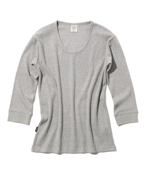 AVIREX（アヴィレックス）の「《DAILY/デイリー》2/3 SLEEVE U-NECK T-SHIRT / デイリーウェア 2/3 スリーブ Uネック Tシャツ/ AVIREX / アヴィレックス（Tシャツ/カットソー・メンズ・ブラック/ホワイト/グレー/チャコール・X-LARGE/LARGE/MEDIUM/SMALL）」の22枚目の写真