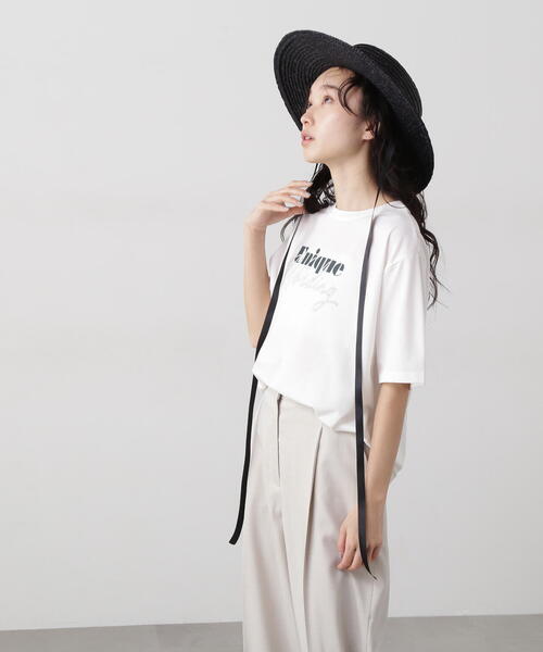 N.（N. Natural Beauty Basic）（エヌエヌナチュラルビューティーベーシック）の「ミックスフォントボクシーロゴT（Tシャツ/カットソー・レディース・グレー/ホワイト系その他・MEDIUM）」の17枚目の写真