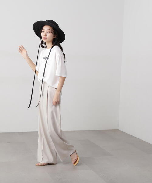 N.（N. Natural Beauty Basic）（エヌエヌナチュラルビューティーベーシック）の「ミックスフォントボクシーロゴT（Tシャツ/カットソー・レディース・グレー/ホワイト系その他・MEDIUM）」の19枚目の写真