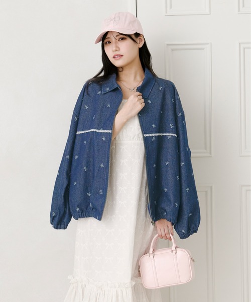 apres jour(アプレジュール)の「リボン刺繍キャミワンピース(ワンピース・レディース・ブラック/ホワイト・フリー/X-LARGE)」の10枚目の写真