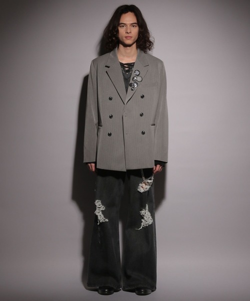 HARE（ハレ）の「【UNDERGROUND MODE】レースアップニット(HARE)（ニット/セーター・メンズ・パープル/ブラック・FREE）」の7枚目の写真