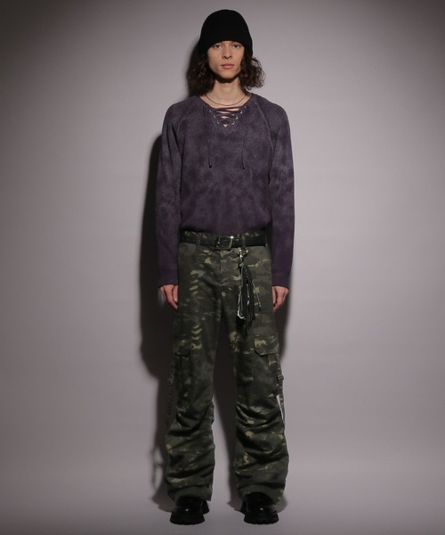 HARE（ハレ）の「【UNDERGROUND MODE】レースアップニット(HARE)（ニット/セーター・メンズ・パープル/ブラック・FREE）」の10枚目の写真