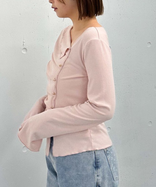 styling/ スタイリング】アシメテレコカットトップス オンライン完売