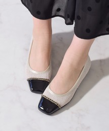 【Bridget Birkin Walk】チェーンアクセントスクエアパンプス(555221)