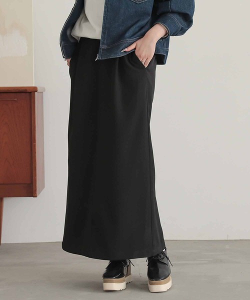 n'OrLABEL（ノアールレーベル）の「『ツイルナロースカート』（スカート・レディース・チャコール/ベージュ/ブラック・2/1）」の2枚目の写真