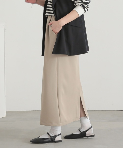 n'OrLABEL（ノアールレーベル）の「『ツイルナロースカート』（スカート・レディース・チャコール/ベージュ/ブラック・2/1）」の17枚目の写真