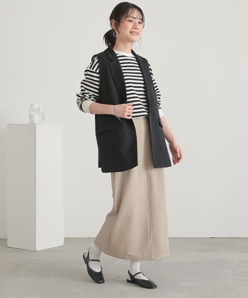 n'OrLABEL（ノアールレーベル）の「『ツイルナロースカート』（スカート・レディース・チャコール/ベージュ/ブラック・2/1）」の19枚目の写真