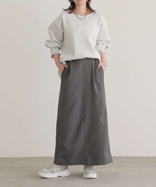 n'OrLABEL（ノアールレーベル）の「『ツイルナロースカート』（スカート・レディース・チャコール/ベージュ/ブラック・2/1）」の6枚目の写真