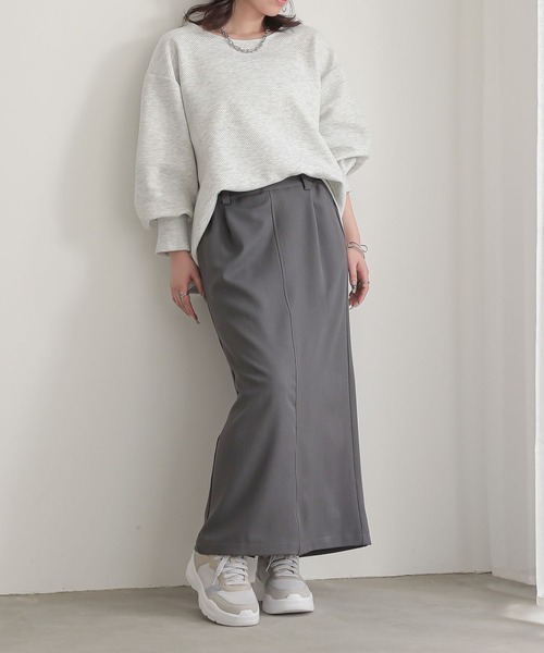 n'OrLABEL（ノアールレーベル）の「『ツイルナロースカート』（スカート・レディース・チャコール/ベージュ/ブラック・2/1）」の10枚目の写真