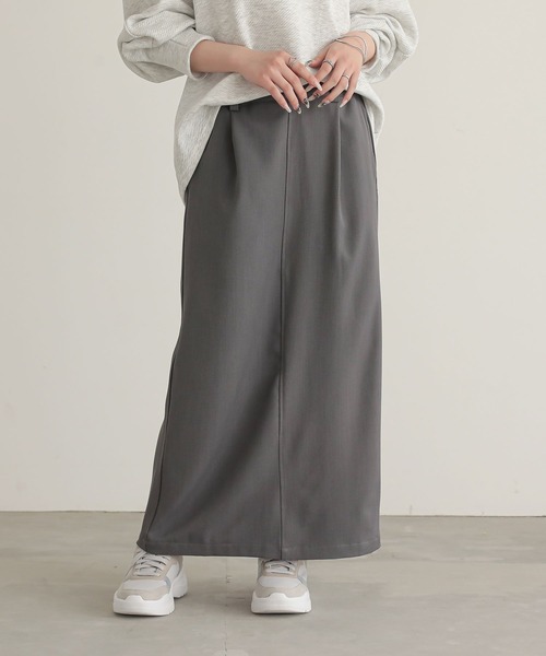 n'OrLABEL（ノアールレーベル）の「『ツイルナロースカート』（スカート・レディース・チャコール/ベージュ/ブラック・2/1）」の8枚目の写真