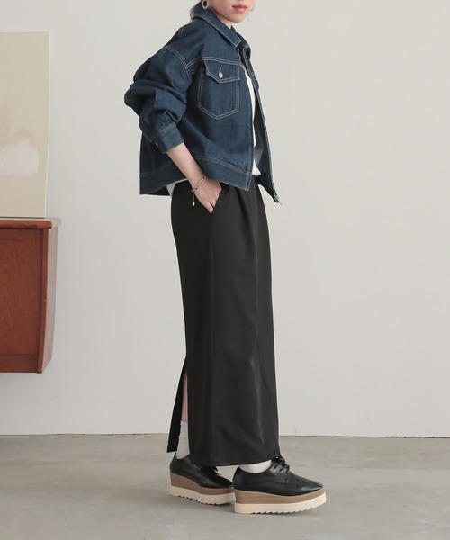 n'OrLABEL（ノアールレーベル）の「『ツイルナロースカート』（スカート・レディース・チャコール/ベージュ/ブラック・2/1）」の13枚目の写真