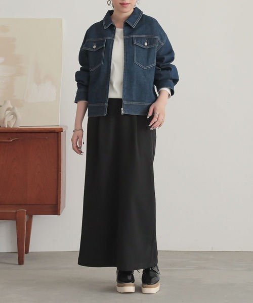 n'OrLABEL（ノアールレーベル）の「『ツイルナロースカート』（スカート・レディース・チャコール/ベージュ/ブラック・2/1）」の14枚目の写真