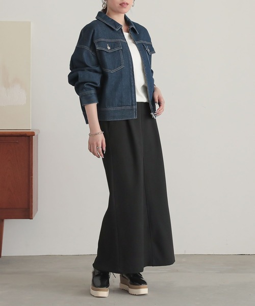 n'OrLABEL（ノアールレーベル）の「『ツイルナロースカート』（スカート・レディース・チャコール/ベージュ/ブラック・2/1）」の15枚目の写真