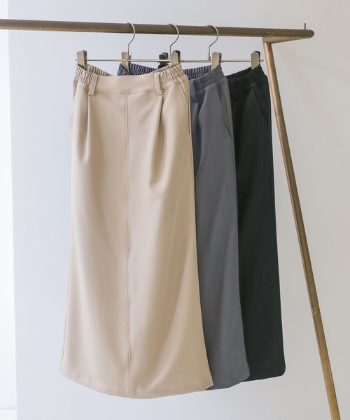 n'OrLABEL（ノアールレーベル）の「『ツイルナロースカート』（スカート・レディース・チャコール/ベージュ/ブラック・2/1）」の5枚目の写真