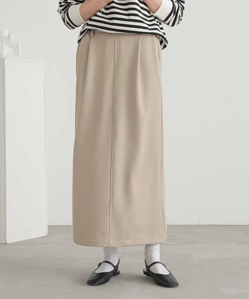 n'OrLABEL（ノアールレーベル）の「『ツイルナロースカート』（スカート・レディース・チャコール/ベージュ/ブラック・2/1）」の4枚目の写真