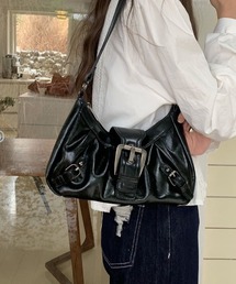 【LAMPOON】ベルトデザインハンドバッグ