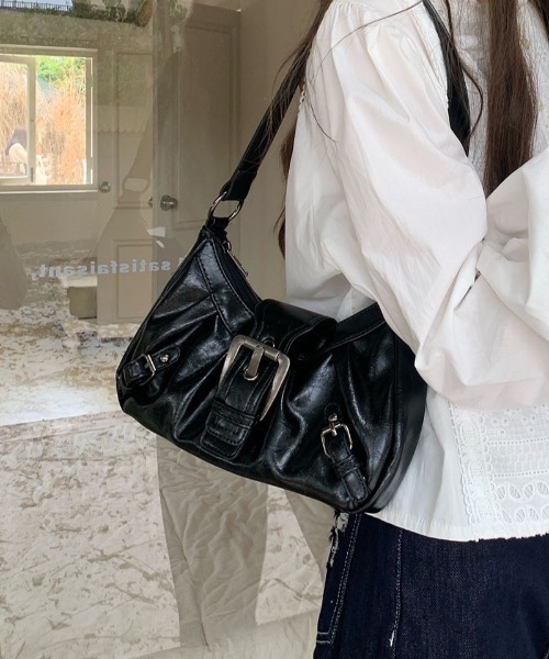 almo（アルモ）の「【LAMPOON】ベルトデザインハンドバッグ（ハンドバッグ・レディース・ブラウン/ブラック・FREE）」の3枚目の写真