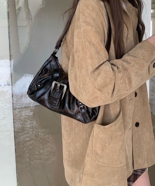 almo（アルモ）の「【LAMPOON】ベルトデザインハンドバッグ（ハンドバッグ・レディース・ブラウン/ブラック・FREE）」の5枚目の写真