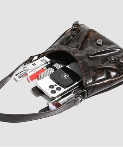 almo（アルモ）の「【LAMPOON】ベルトデザインハンドバッグ（ハンドバッグ・レディース・ブラウン/ブラック・FREE）」の12枚目の写真